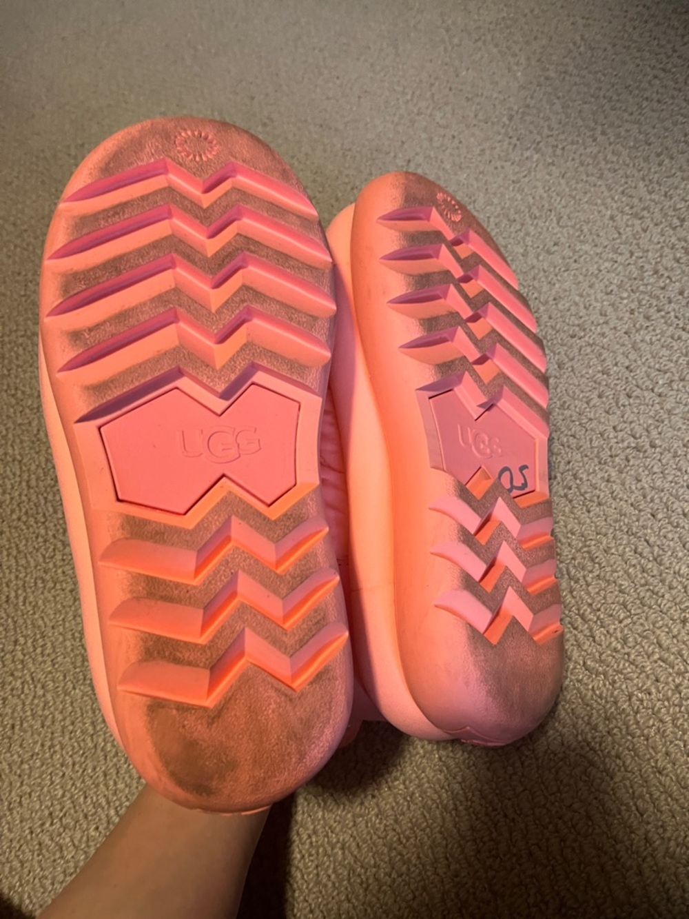 UGG Pink Puffer Booties - Slip-On Shoes - Picture 5 of 5